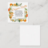 CUTIE Oranje DRUKSTER Raffle insert card, douche Informatiekaartje (Voorkant / Achterkant)