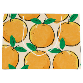 Cutie Oranje Pattern Gift Bag Groot Cadeauzakje