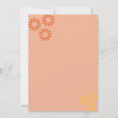 Cutie Oranje Smile Baby shower Uitnodiging (Achterkant)