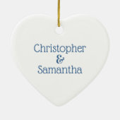 Cutie Owl Couple First Kerstmis Ornament (Achterkant)