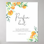 Cutie pacifier jachtwedstrijd baby shower poster (Voorkant)