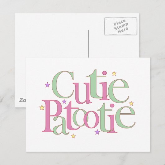 Cutie Patootie Briefkaart (Voorkant / Achterkant)