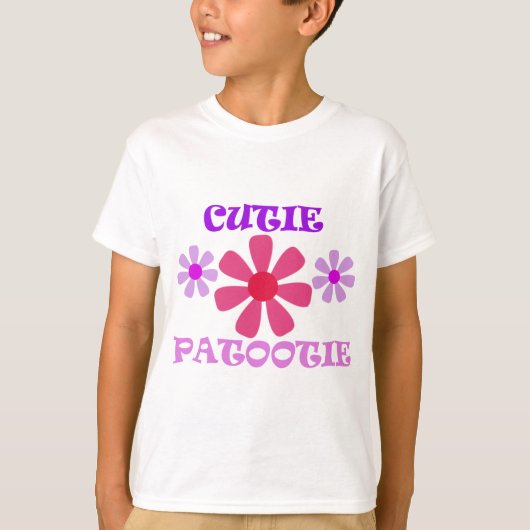 Cutie Patootie met Flowers T-shirt (Voorkant)