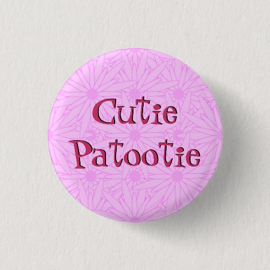 Cutie Patootie Ronde Button 3,2 Cm (Voorkant)