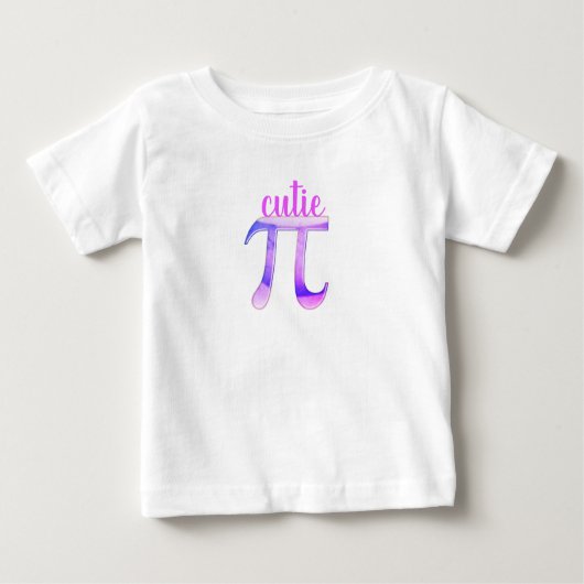 Cutie Pi Baby T-shirt voor het kind van de wiskund (Voorkant)
