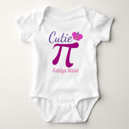 Cutie Pi Cute Funny Wiskunde Pun Romper