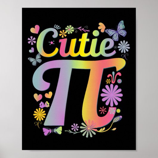 Cutie Pi Day Women Kids Math Lover Math Teacher St Poster (Voorkant)