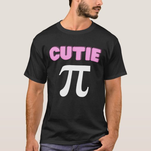 Cutie Pi Funny Math Joke Geek Cute Pi Day T-shirt (Voorkant)