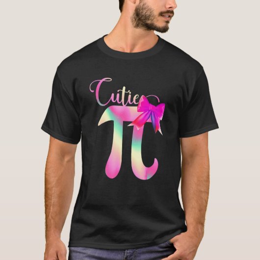 Cutie Pi Happy Pi Day Bow Stropdas Aantal Wiskunde T-shirt (Voorkant)