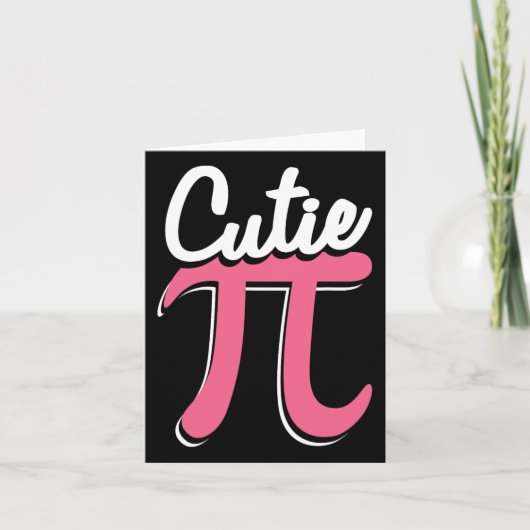 Cutie Pi Happy Pi Day Funny Pi Day Viering Kaart (Voorkant)