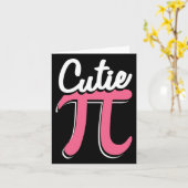 Cutie Pi Happy Pi Day Funny Pi Day Viering Kaart (Gele Bloem)