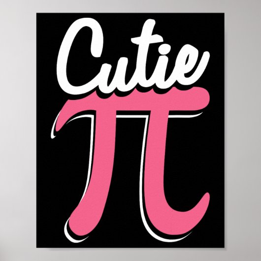 Cutie Pi Happy Pi Day Funny Pi Day Viering Poster (Voorkant)