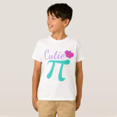 Cutie Pi Leuke Wiskunde Pun Kinder T-shirt (Voorkant volledig)