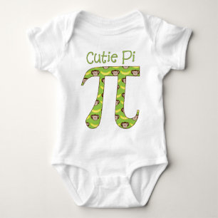 Cutie Pi Monkeys en Bananen op Green Romper