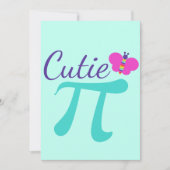 Cutie Pi Symbol Cute Wiskunde Pun Kaart (Voorkant)
