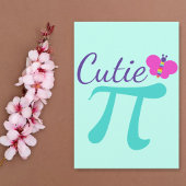 Cutie Pi Symbol Cute Wiskunde Pun Kaart