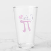 Cutie Pi Symbol Funny Wiskunde Pun Glas (Achterkant)