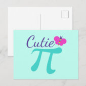 Cutie Pi Symbool Wiskunde Pun Briefkaart (Voorkant / Achterkant)