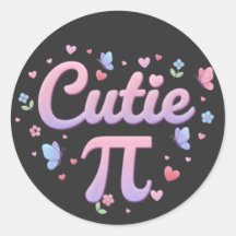 Cutie Pi Symbool Wiskunde Pun Roze Vlinders Harten