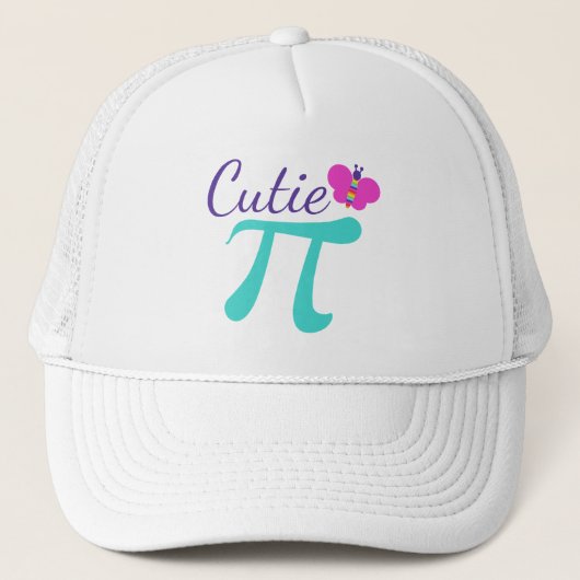 Cutie Pi Symbool Wiskunde Pun Trucker Pet (Voorkant)