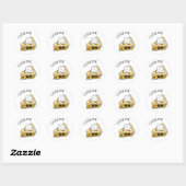 Cutie Pie Apple Pie Art Ronde Sticker (Vel)