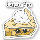 Cutie Pie Apple Pie Cartoon Sticker (Voorkant)