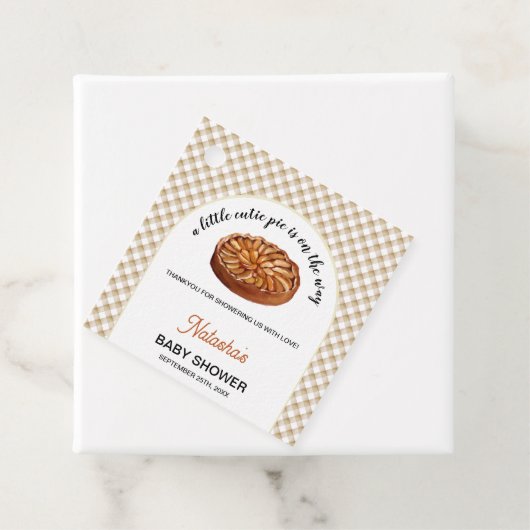 Cutie Pie Apple Pie Thanksgiving Baby shower Bedankjes Labels (In situ)