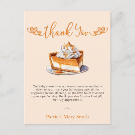 Cutie Pie Baby shower Bedankt Briefkaart