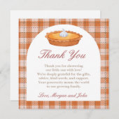 Cutie Pie Baby shower Bedankt Card (Voorkant / Achterkant)