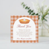 Cutie Pie Baby shower Bedankt Card (Staand voorkant)