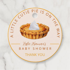 Cutie Pie Baby shower Bedankt Label