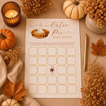 Cutie Pie Baby Shower – Bingo Spel