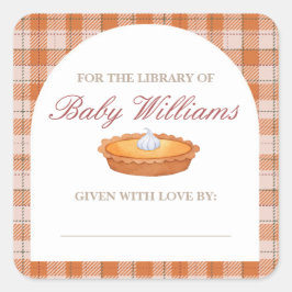 Cutie Pie Baby shower Bookplate Sticker
