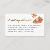 Cutie Pie Baby Shower Display Shower  Informatiekaartje (Voorkant)