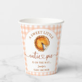 Cutie Pie Baby shower genderneutraal papier Papieren Bekers (Achterkant)