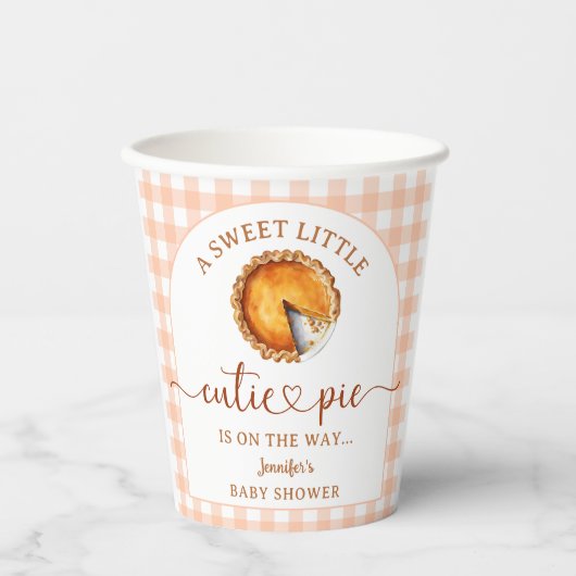 Cutie Pie Baby shower genderneutraal papier Papieren Bekers (Voorkant)