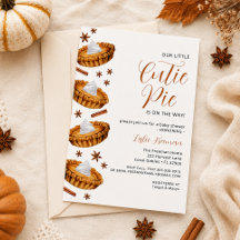 Cutie Pie Baby Shower – Herfst Uitnodiging