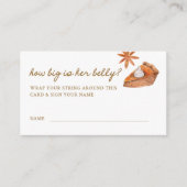 Cutie Pie Baby shower Hoe groot is haar buikspel Informatiekaartje (Voorkant)