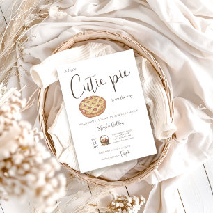 Cutie Pie Baby shower Invitation Kaart