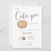 Cutie Pie Baby shower Invitation Kaart (Voorkant)