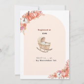 Cutie Pie Baby shower Invites Kaart (Achterkant)