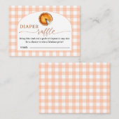 Cutie Pie Baby shower Luier Raffle Enclosure Kaart (Voorkant / Achterkant)