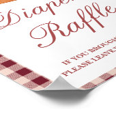 Cutie Pie Baby shower Luier Raffle Sign Poster (Hoek)