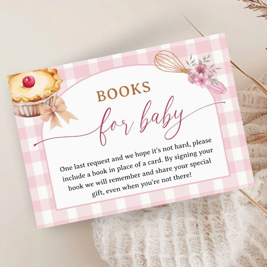 Cutie Pie Baby shower Meisje Roze Boeken voor Baby Informatiekaartje
