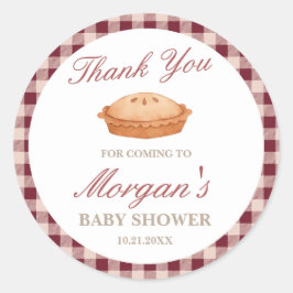Cutie Pie Baby shower Ronde Sticker