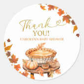 Cutie Pie Baby shower Ronde Sticker (Voorkant)