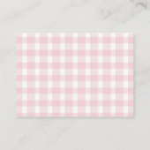 Cutie Pie Baby shower Roze Luier Raffle Enclosure Informatiekaartje (Achterkant)