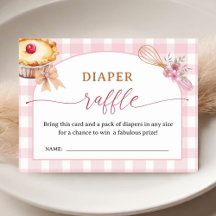 Cutie Pie Baby shower Roze Luier Raffle Enclosure