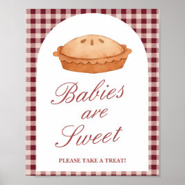 Cutie Pie Baby shower Sweet Treat Favoriet Sign Poster