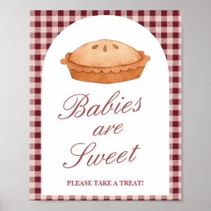 Cutie Pie Baby shower Sweet Treat Favoriet Sign Poster
